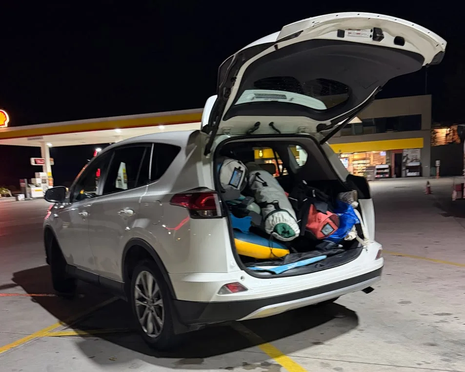 After a Yalikavak visit, loaded up Isils car