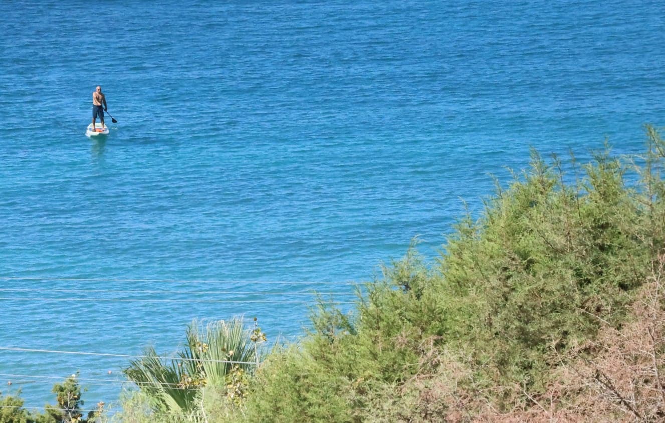 Baskin returning from a 2.5 hour long SUP session