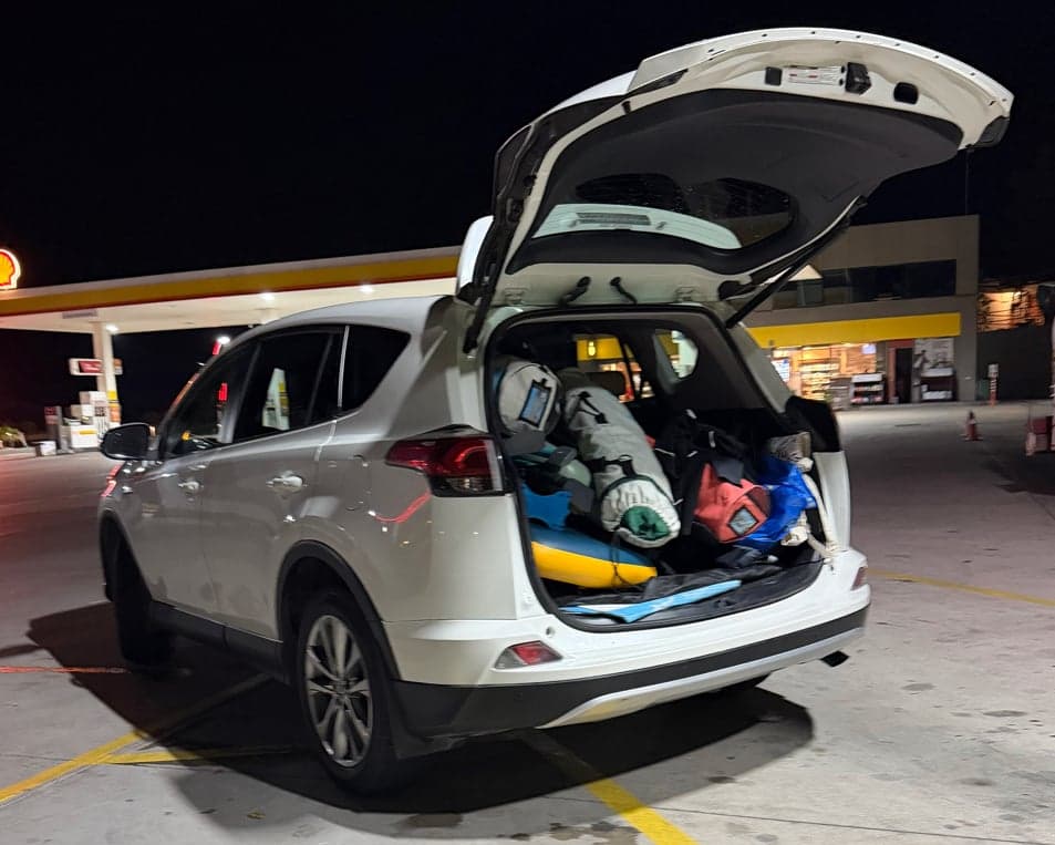 After a Yalikavak visit, loaded up Isils car