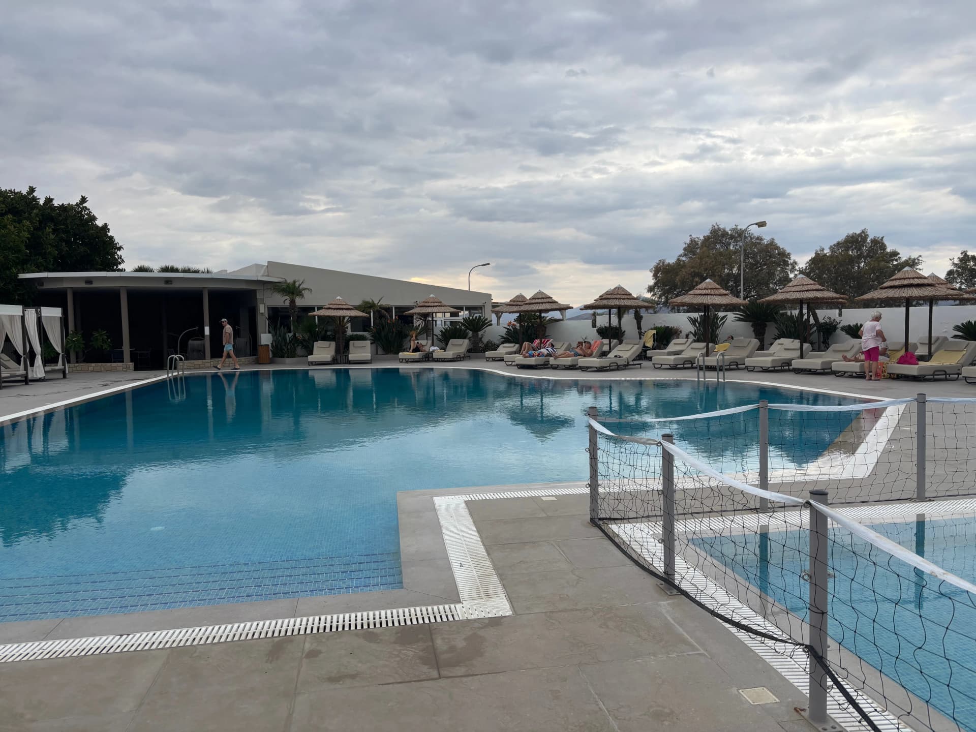 Koa Palace pool - cool day and sickness didn't help