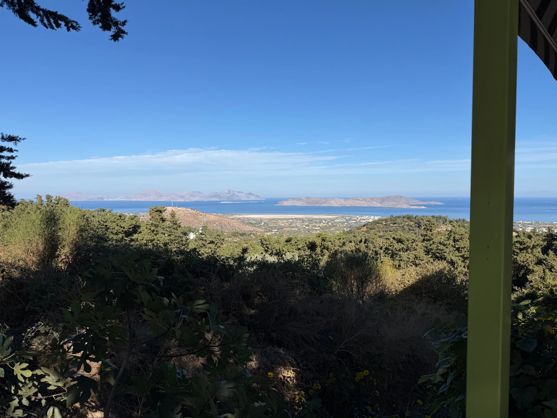 Greek islands and Turkish coast from Zia