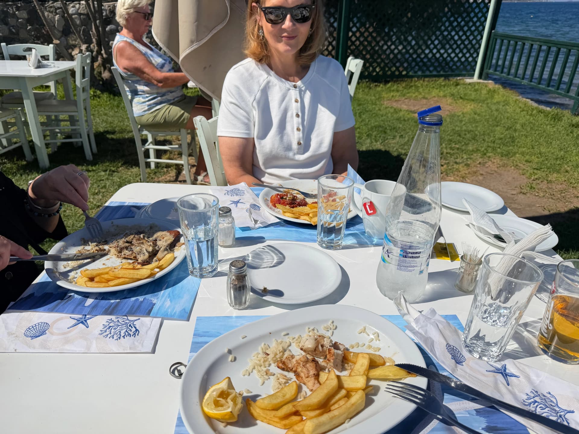 Chicken souvlaki was good