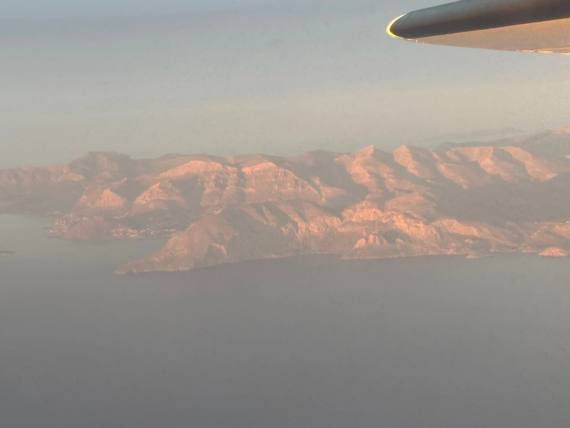 Turkish coast from the plane