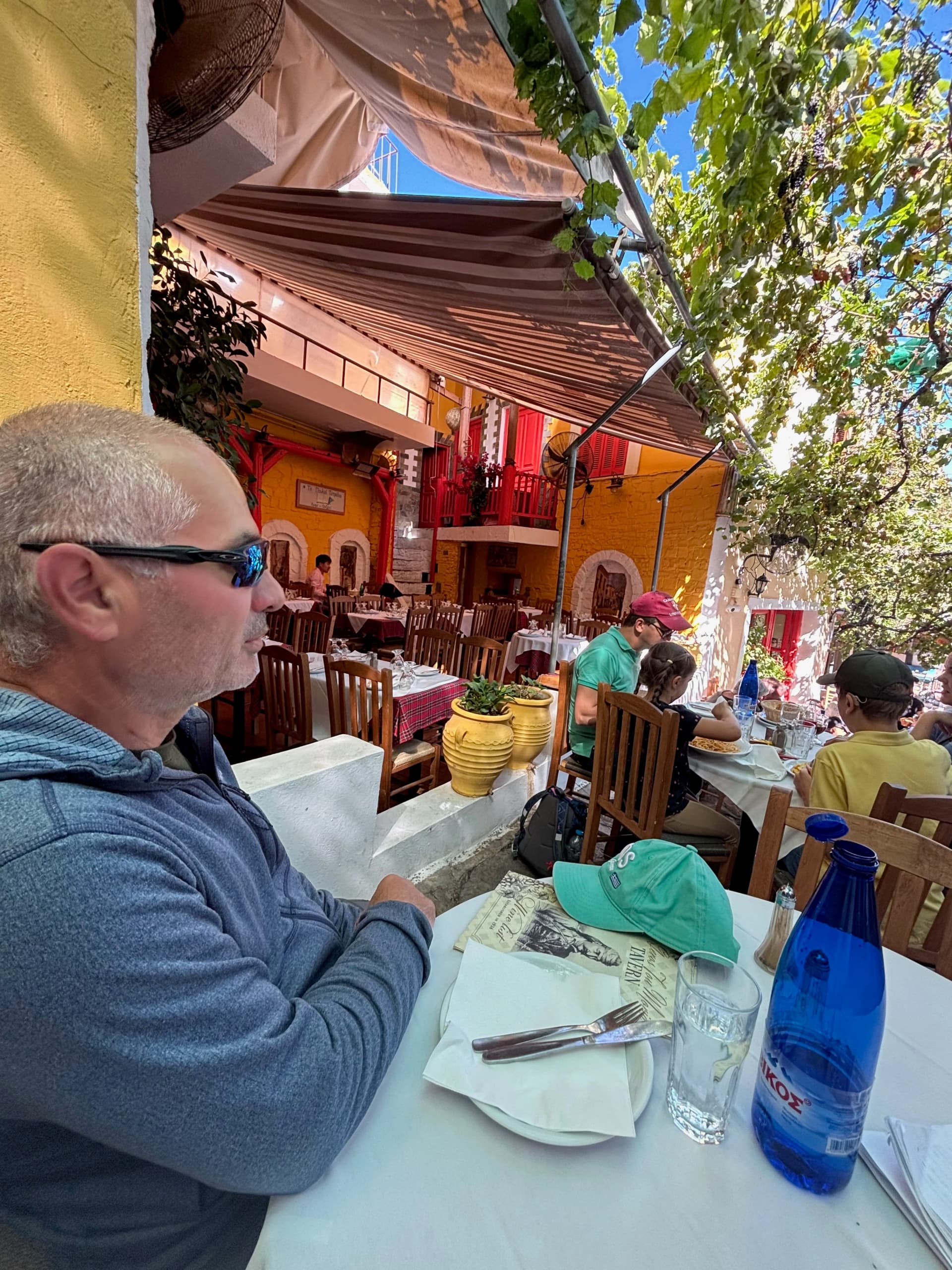 Plaka stairs lunch in
