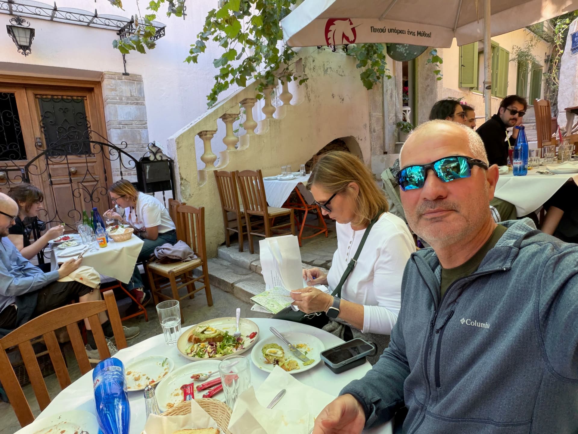 Plaka stairs - egg plant dish was unforgettable
