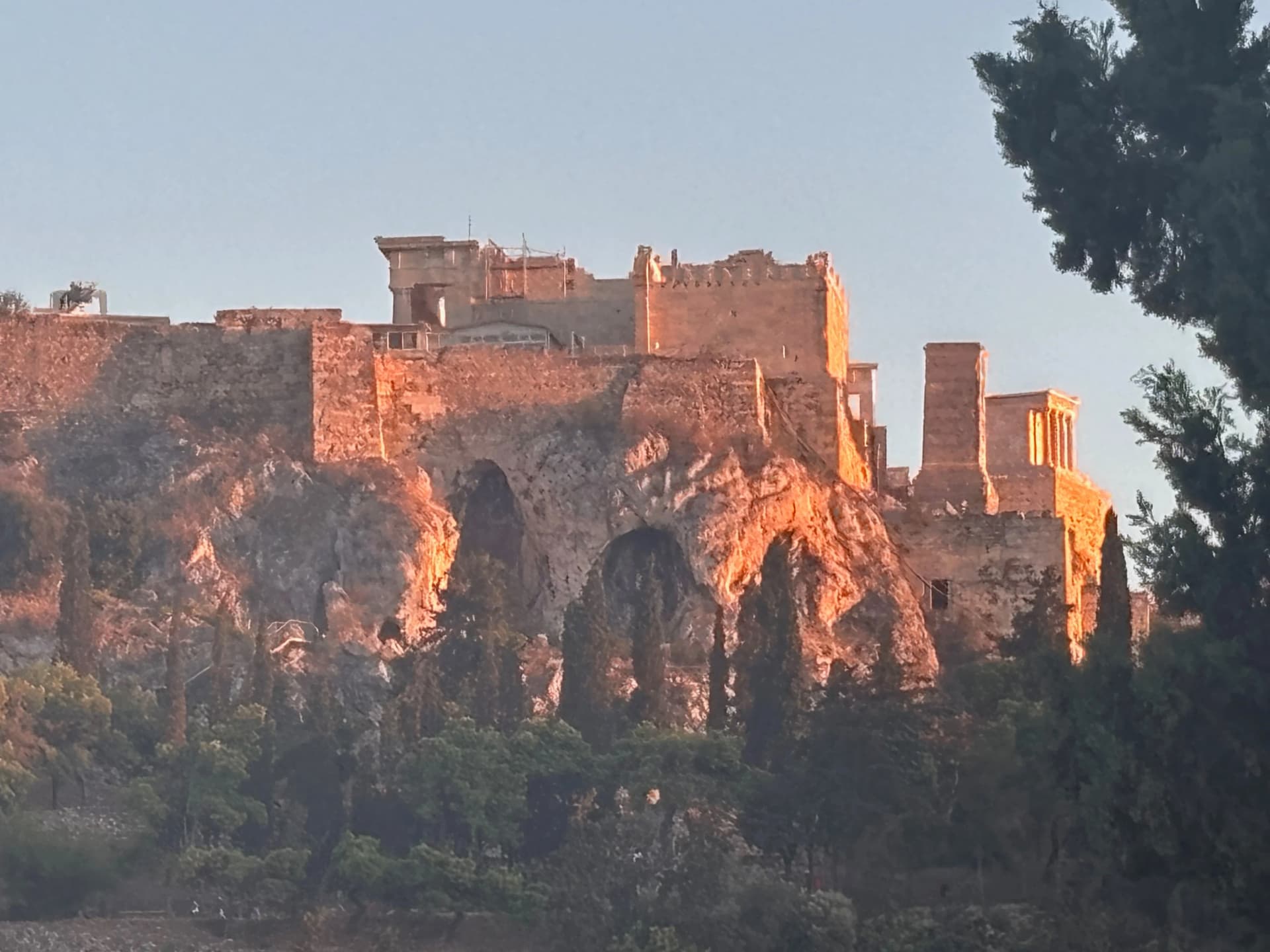 Acropilis in sunset