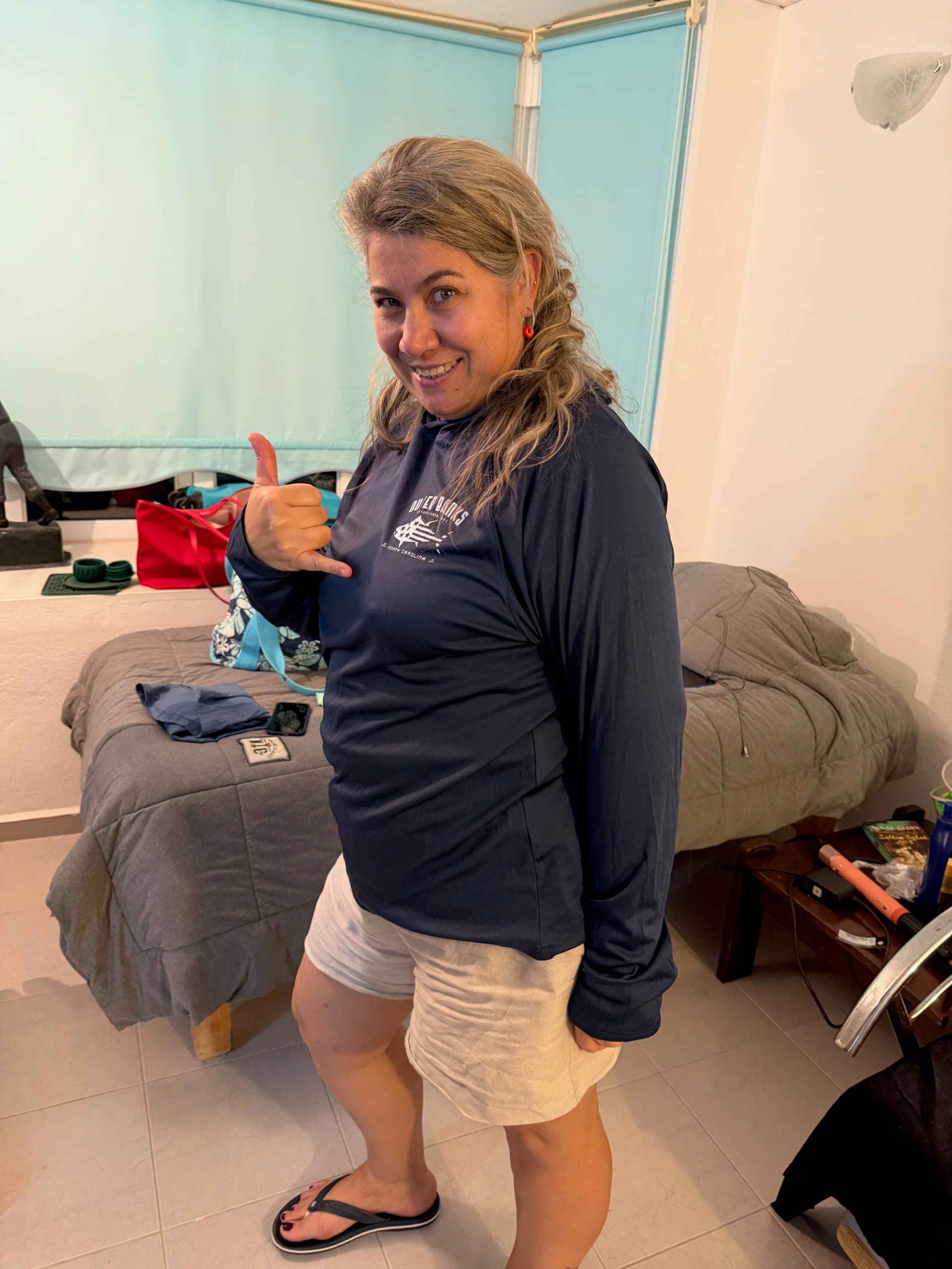 Isil posing with her OBX outfix