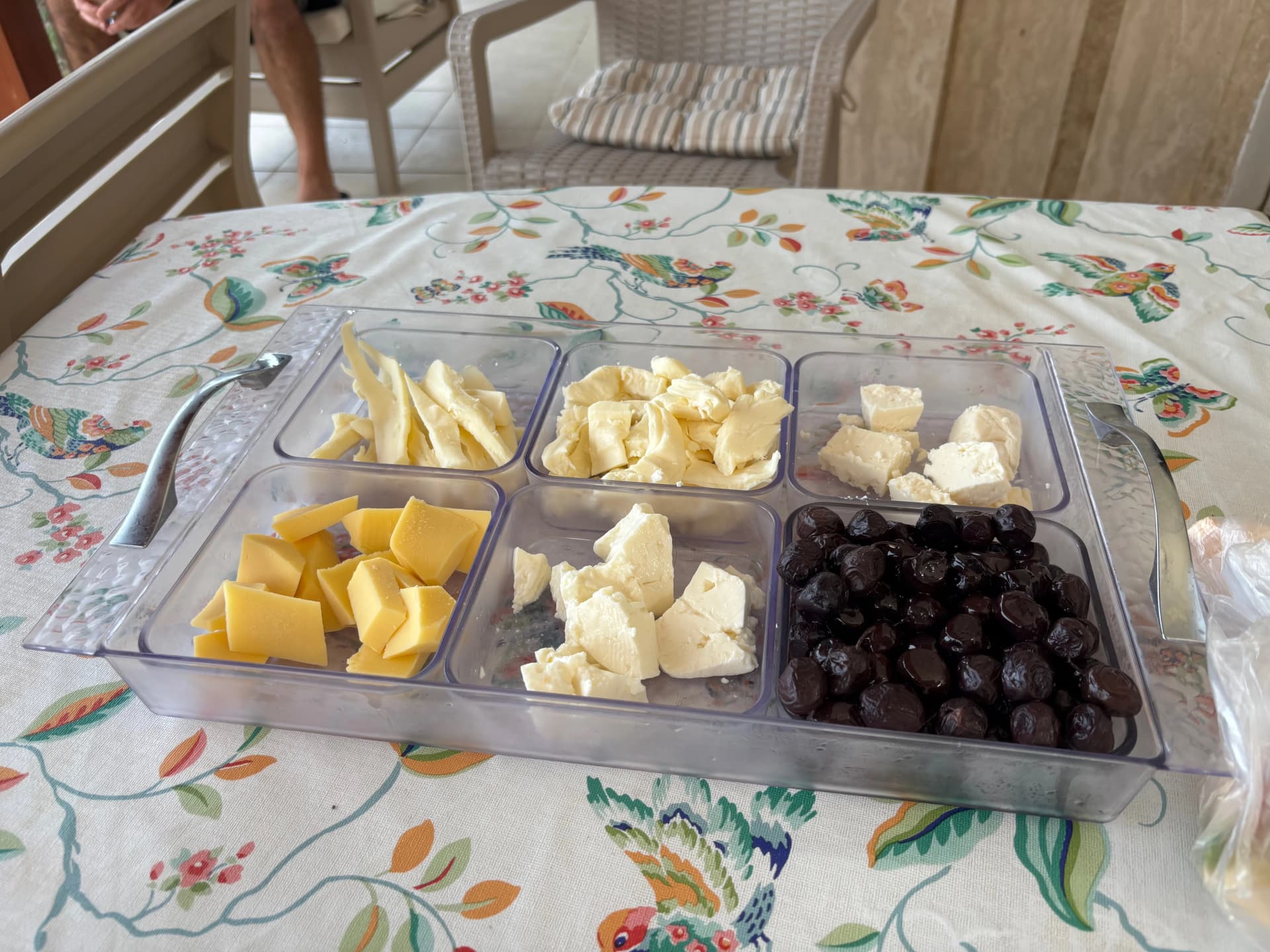 Chese and olive plate