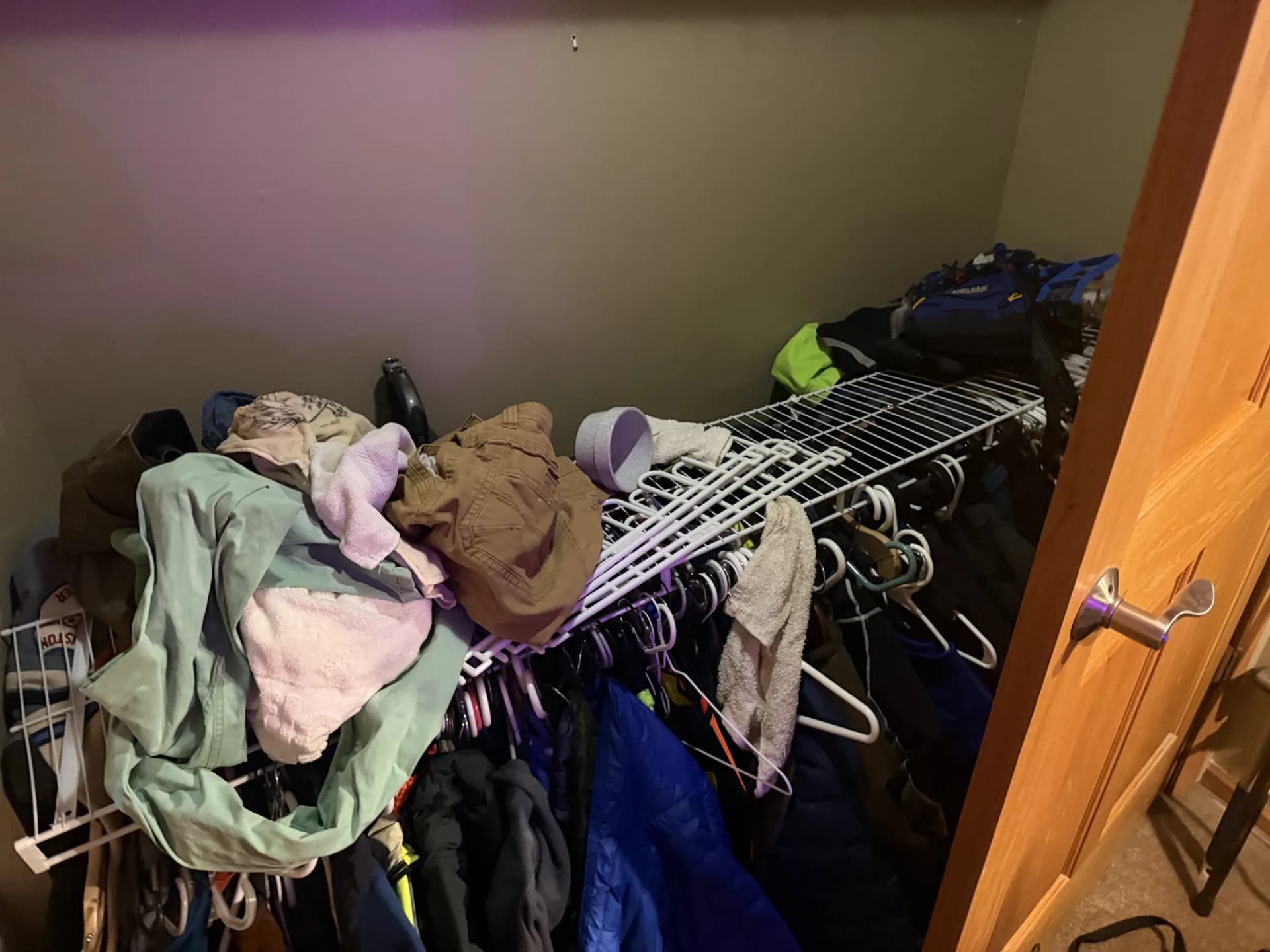 Aug 10, 10:49 House shaking took down the closet rack