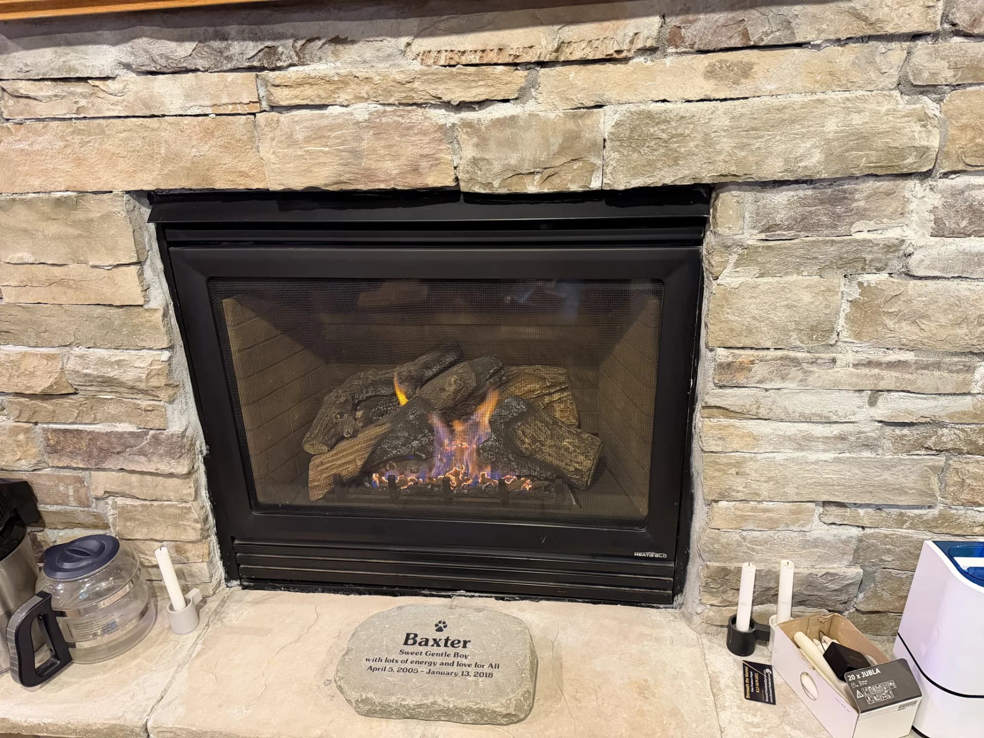 Oct 24 - Basement fireplace is fixed and working as before