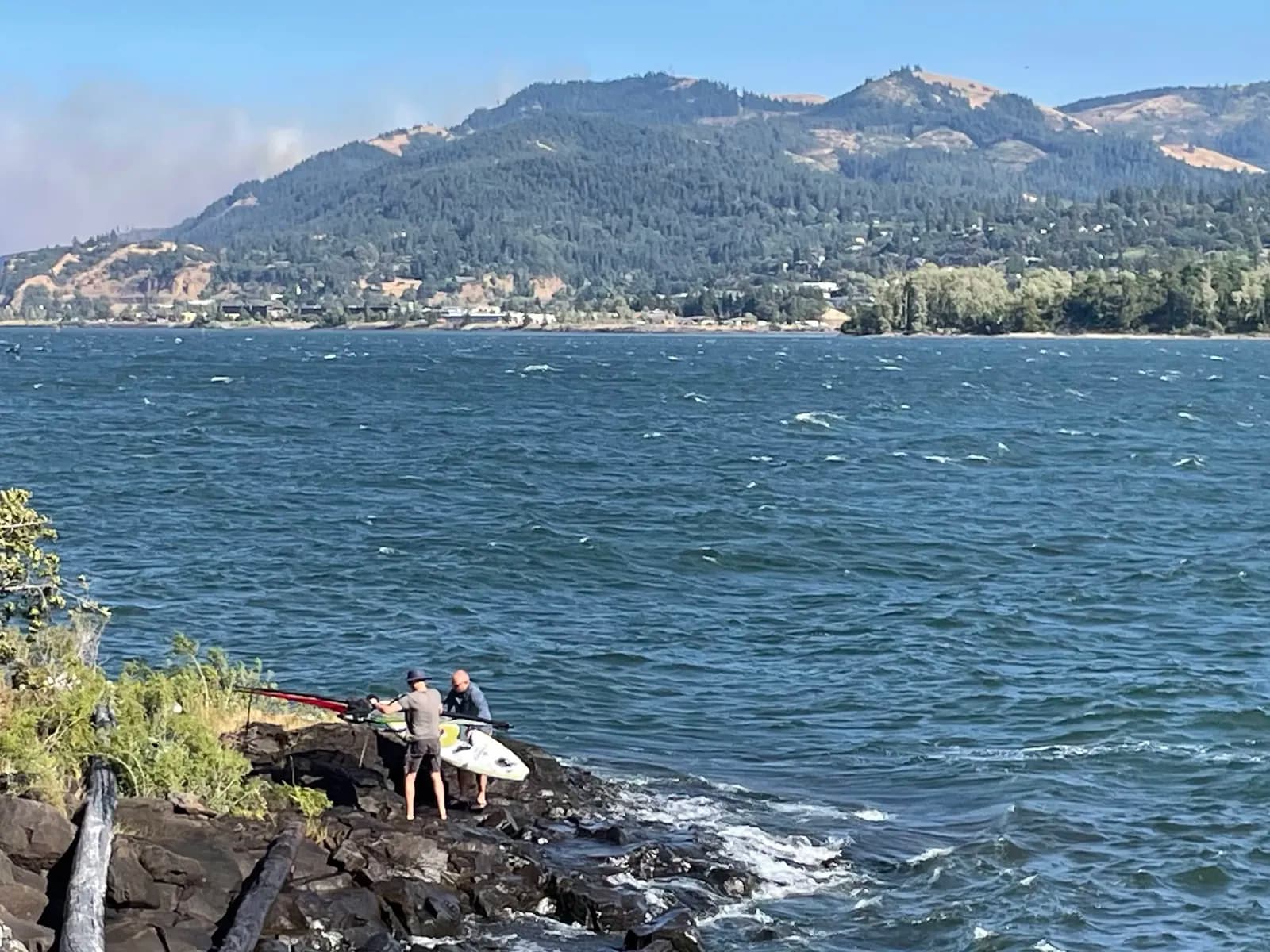 Tim and I are getting the sail disconnected